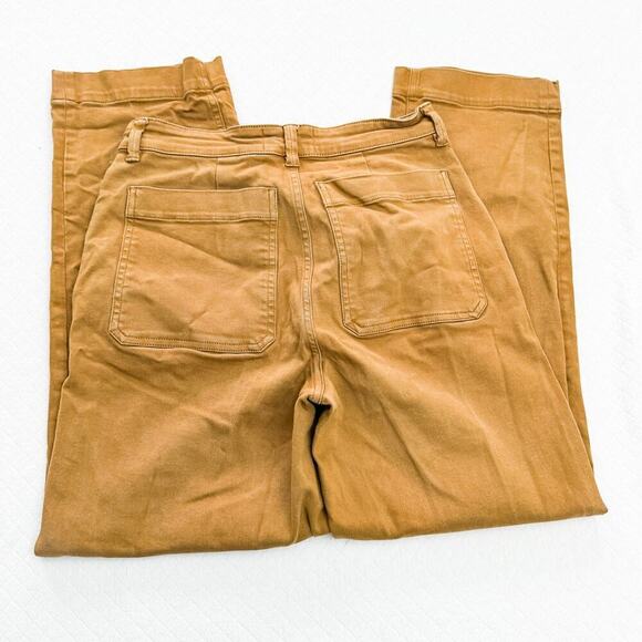 Everlane Cropped Straight Tall Yellow Denim Jeans Size 6 - Picture 7 of 8